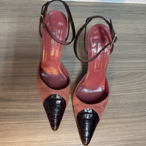 Vintage Sergio Rossi suede sandals - Picture 7 of 9